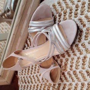 Kate Spade Vanity Sandal (Pale Pink/Silver)